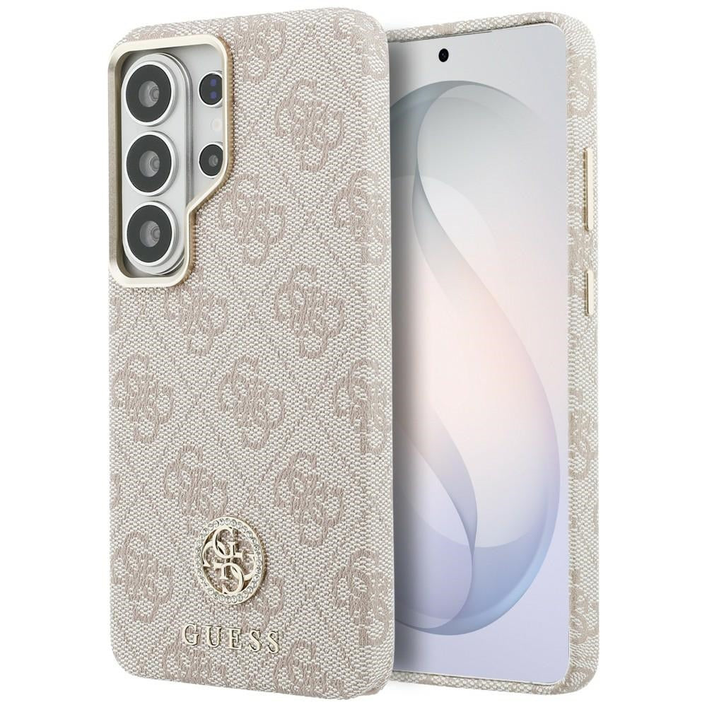 Θήκη MagSafe για Samsung Galaxy S26 Ultra S948, Guess, Rhinestone Round Logo, Ροζ