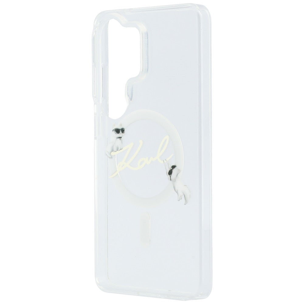 Θήκη MagSafe για Samsung Galaxy S26 Ultra S948, Karl Lagerfeld, IML Choupette Karl Script Logo, Λευκή.