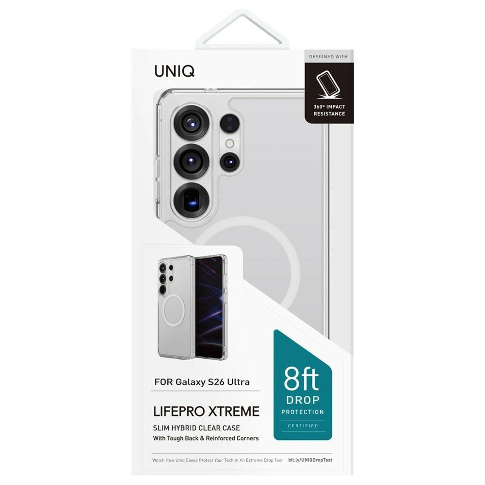 MagSafe Case for Samsung Galaxy S26 Ultra S948, UNIQ, LifePro Xtreme MagClick, Transparent