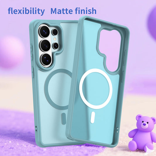 Θήκη MagSafe για Samsung Galaxy S26 Ultra, Techsuit, HaloFrost II, Ανοιχτό Πράσινο