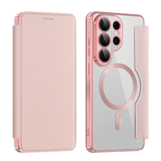 Θήκη MagSafe για Samsung Galaxy S26 Ultra, Techsuit, SmartMag Book, Ροζ