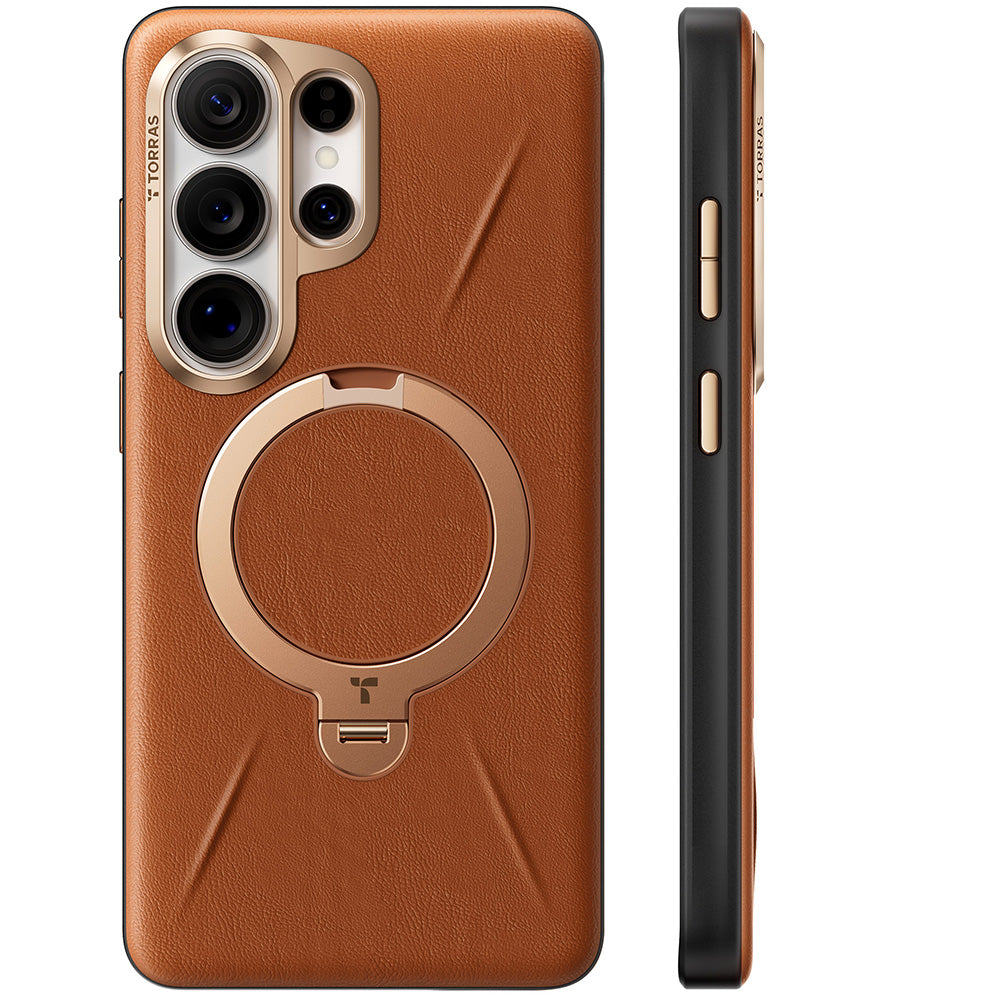 MagSafe Case for Samsung Galaxy S26 Ultra S948, Torras, QPRO Leather, Brown