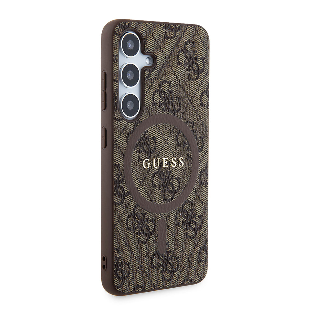 Θήκη MagSafe για Samsung Galaxy Z Flip7 F766, Guess, 4G Collection, Καφέ