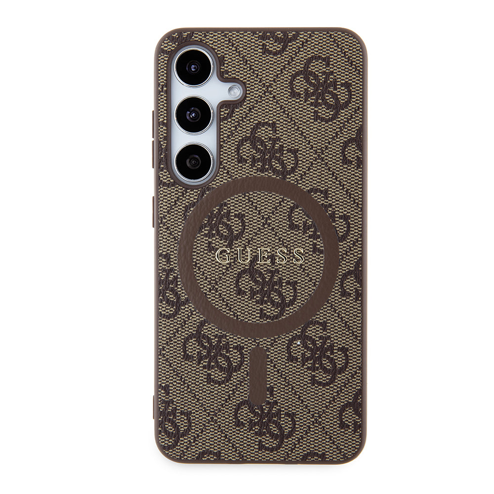 Θήκη MagSafe για Samsung Galaxy Z Flip7 F766, Guess, 4G Collection, Καφέ