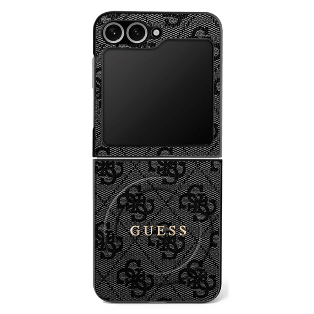 Θήκη MagSafe για Samsung Galaxy Z Flip7 F766, Guess, 4G Collection, Μαύρη