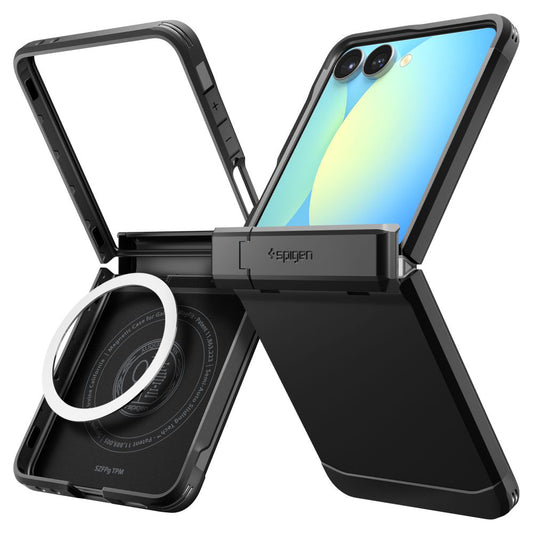 Θήκη MagSafe για Samsung Galaxy Z Flip7 F766, Spigen, Tough Armor Pro, Μαύρη ACS09561