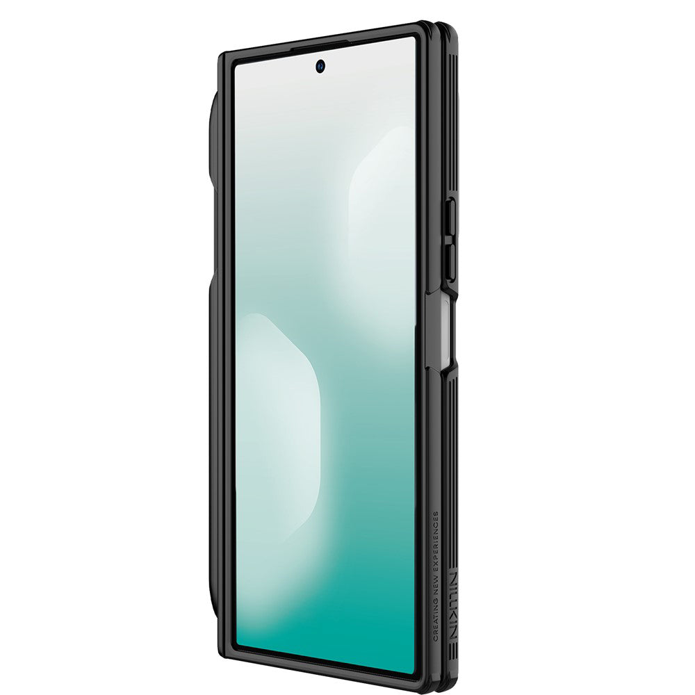 MagSafe Case for Samsung Galaxy Z Fold7 F966, Nillkin, CamShield Prop with Transparent Lens Cover and S-Pen Holder, Transparent Black