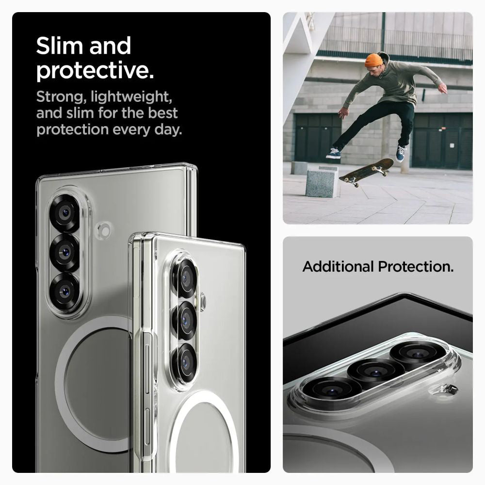MagSafe Case for Samsung Galaxy Z Fold7 F966, Spigen, Air Skin, Transparent ACS09545
