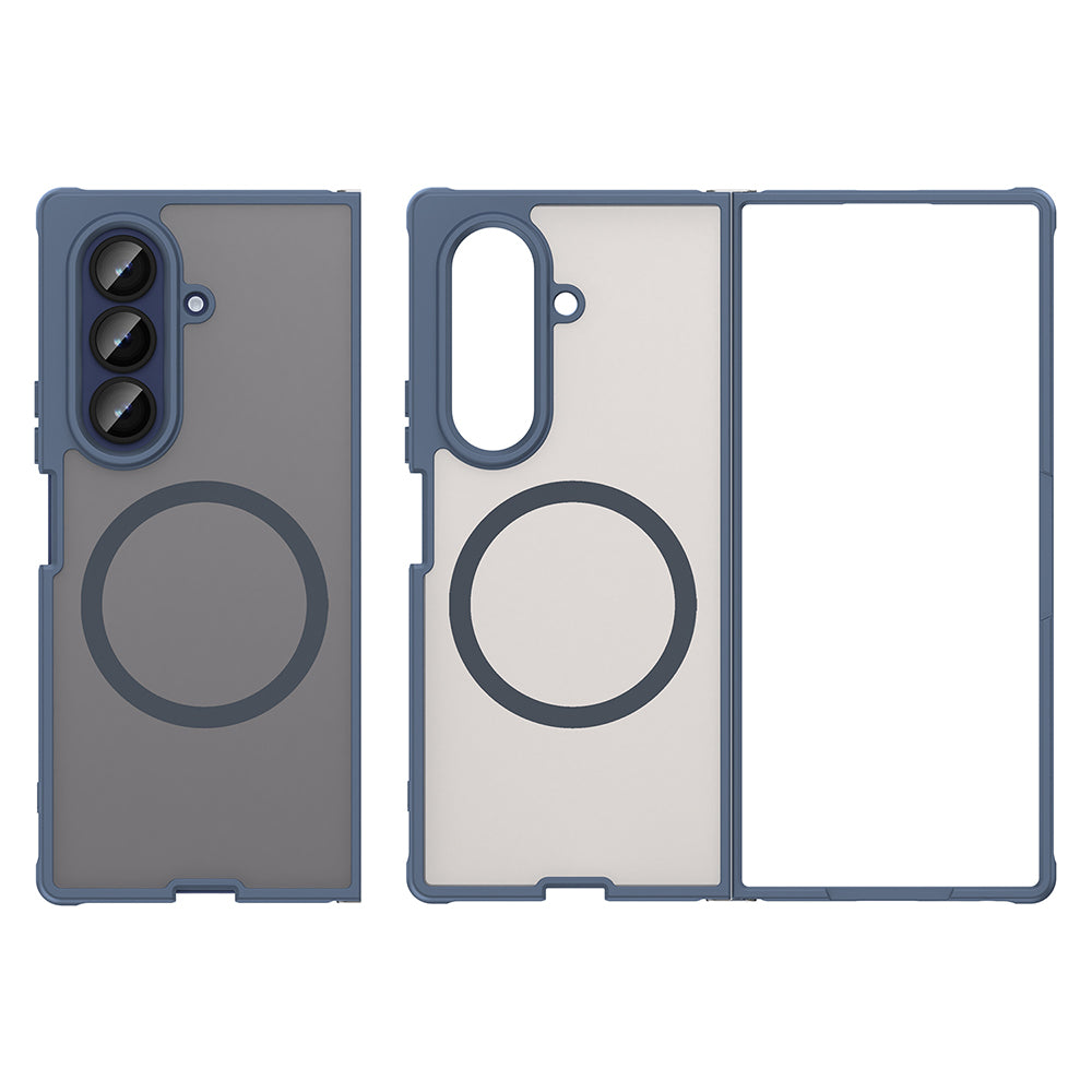 Θήκη MagSafe για Samsung Galaxy Z Fold7 F966, Techsuit, HaloFrost II, Μπλε Σκούρο