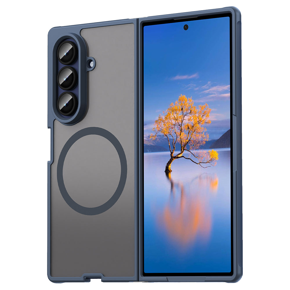 Θήκη MagSafe για Samsung Galaxy Z Fold7 F966, Techsuit, HaloFrost II, Μπλε Σκούρο