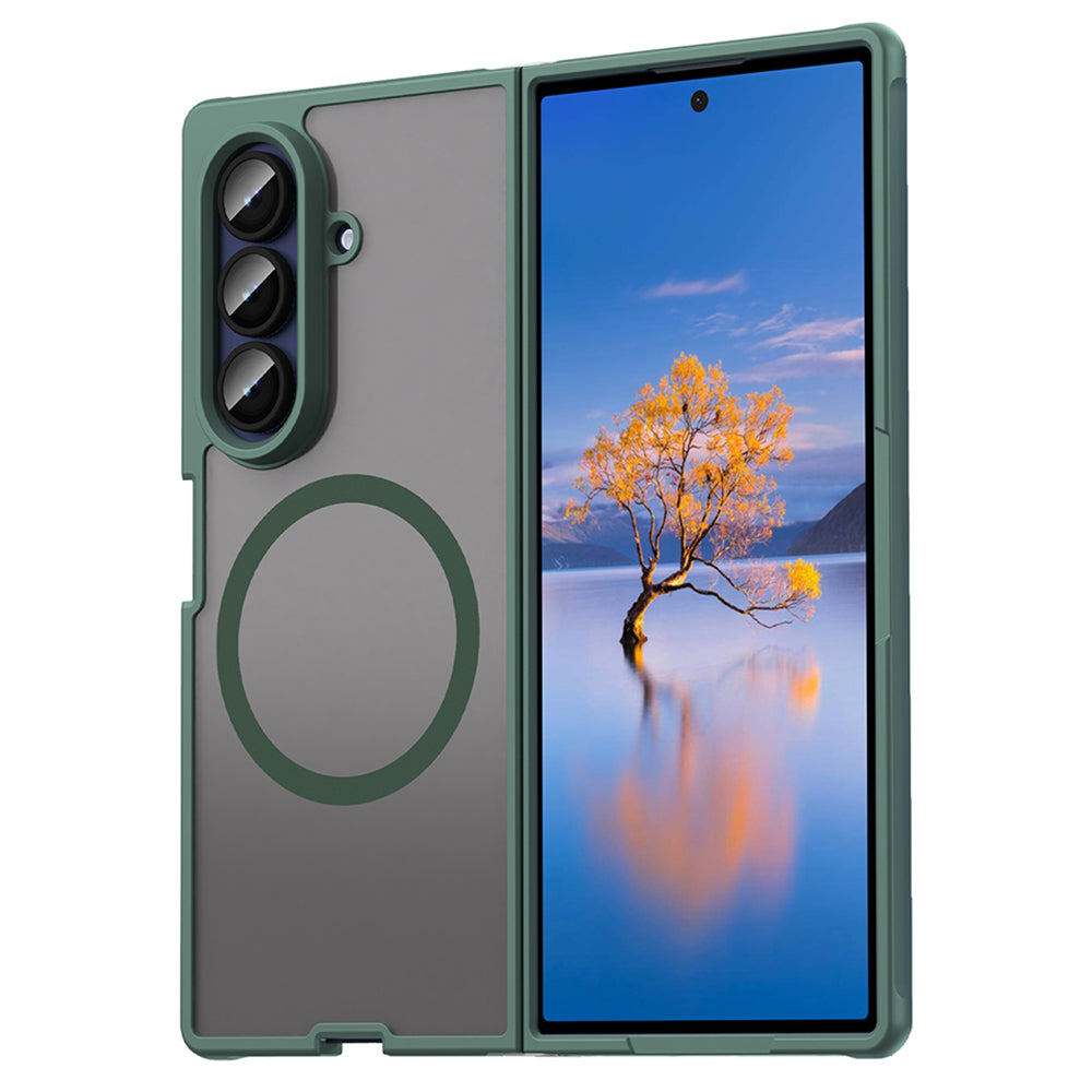 Θήκη MagSafe για Samsung Galaxy Z Fold7 F966, Techsuit, HaloFrost II, Πράσινο