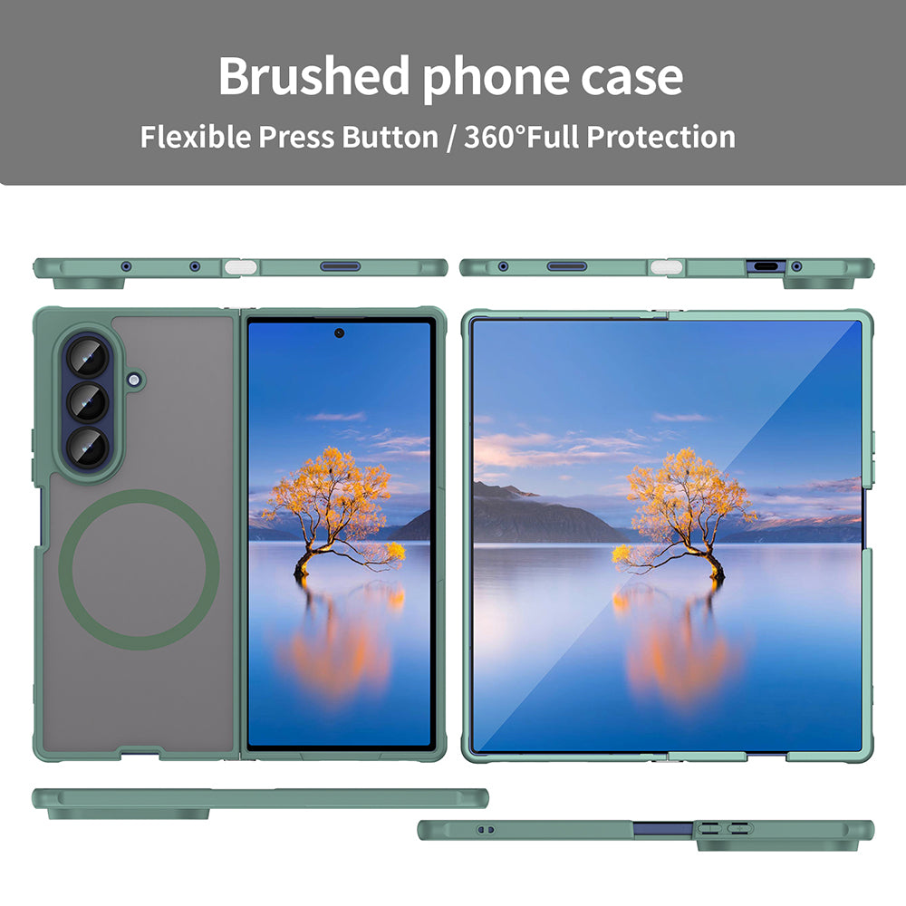 Θήκη MagSafe για Samsung Galaxy Z Fold7 F966, Techsuit, HaloFrost II, Πράσινο