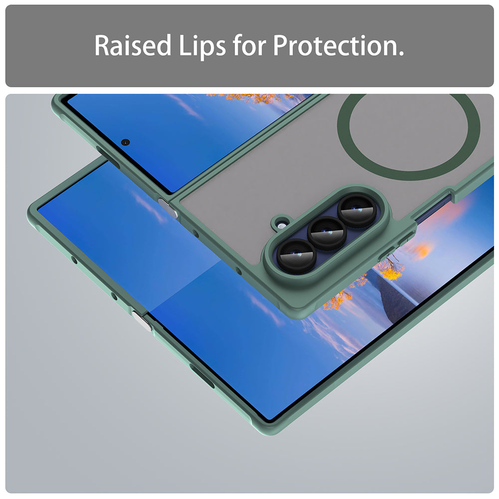Θήκη MagSafe για Samsung Galaxy Z Fold7 F966, Techsuit, HaloFrost II, Πράσινο