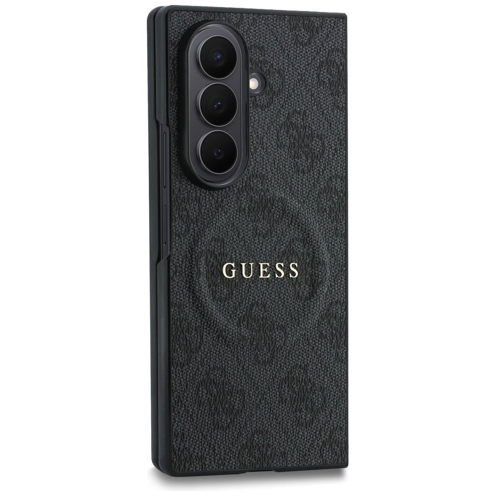 Θήκη MagSafe για Samsung Galaxy Z Fold8 Ultra F976, Guess, 4G Leather Classic, Μαύρη