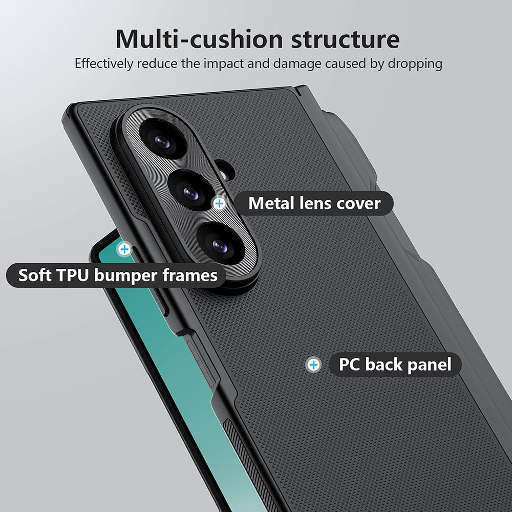 Θήκη MagSafe για Samsung Galaxy Z Fold8 Ultra F976, Nillkin, Super Frosted Shield με Θήκη για Στυλό, Μαύρη