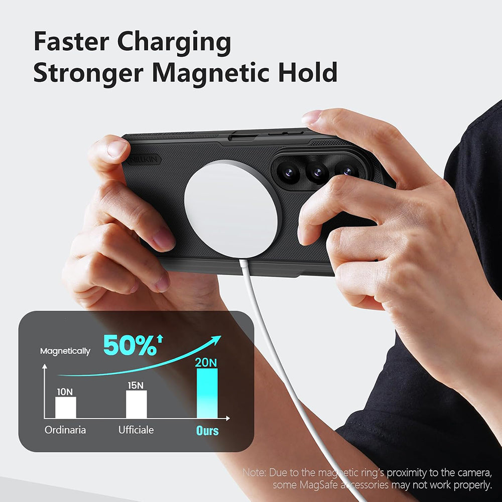 Θήκη MagSafe για Samsung Galaxy Z Fold8 Ultra F976, Nillkin, Super Frosted Shield με Θήκη για Στυλό, Μαύρη