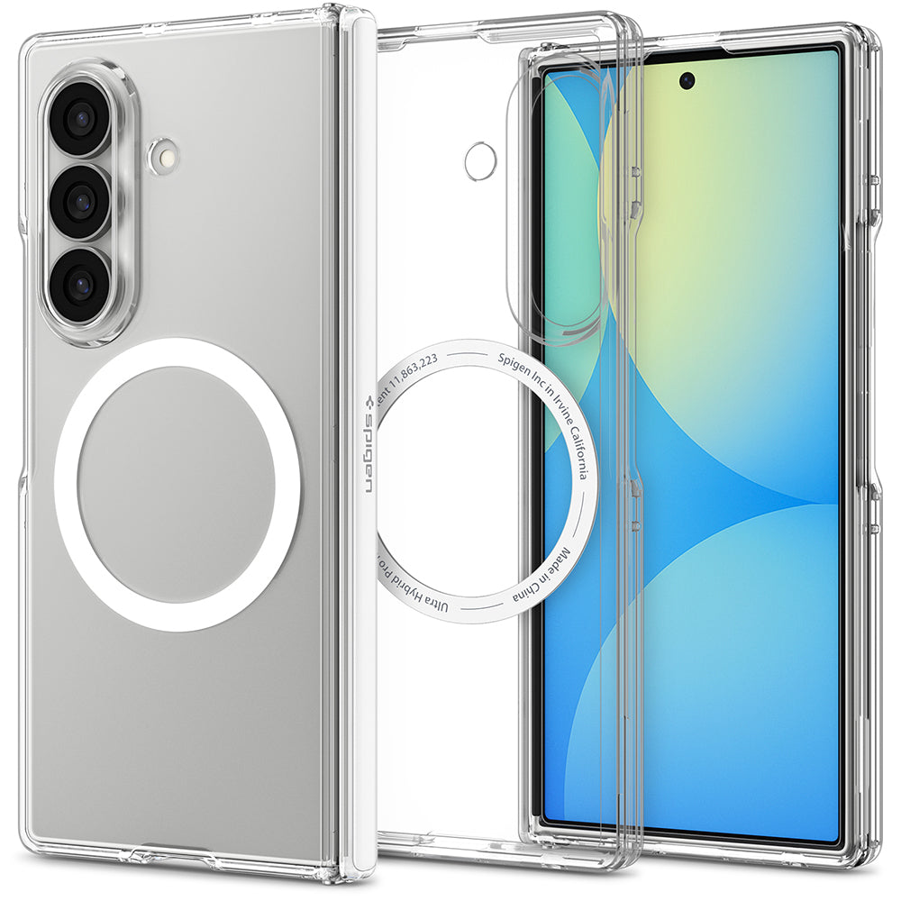 Θήκη MagSafe για Samsung Galaxy Z Fold8 Ultra F976, Spigen, Ultra Hybrid Pro, Διαφανές Λευκό ACS11506