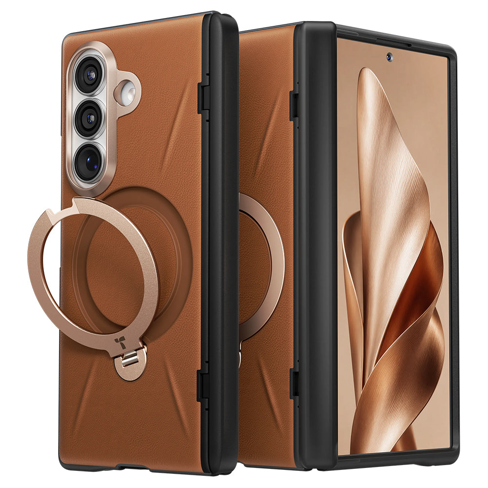 Θήκη MagSafe για Samsung Galaxy Z Fold8 Ultra F976, Torras, QPRO Leather, Καφέ