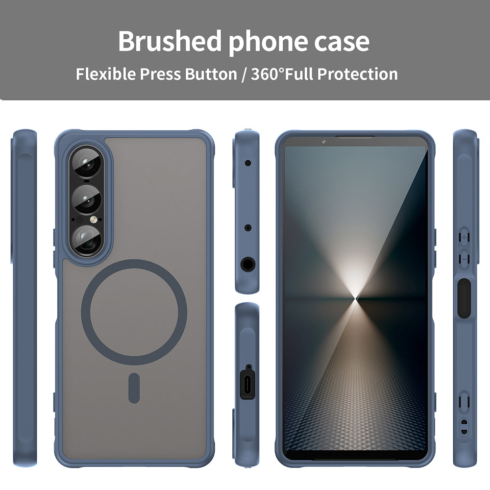 Θήκη MagSafe για Sony Xperia 1 VII, Techsuit, HaloFrost II, Μπλε Σκούρο