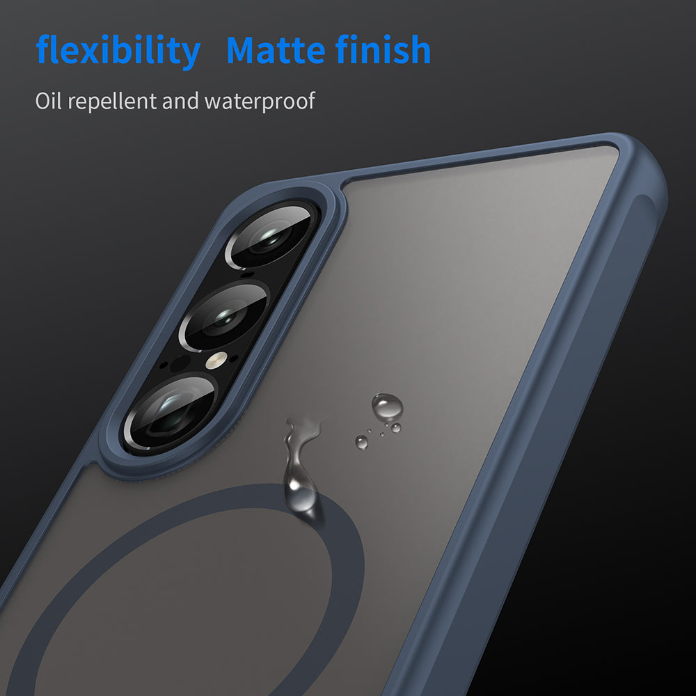 Θήκη MagSafe για Sony Xperia 1 VII, Techsuit, HaloFrost II, Μπλε Σκούρο