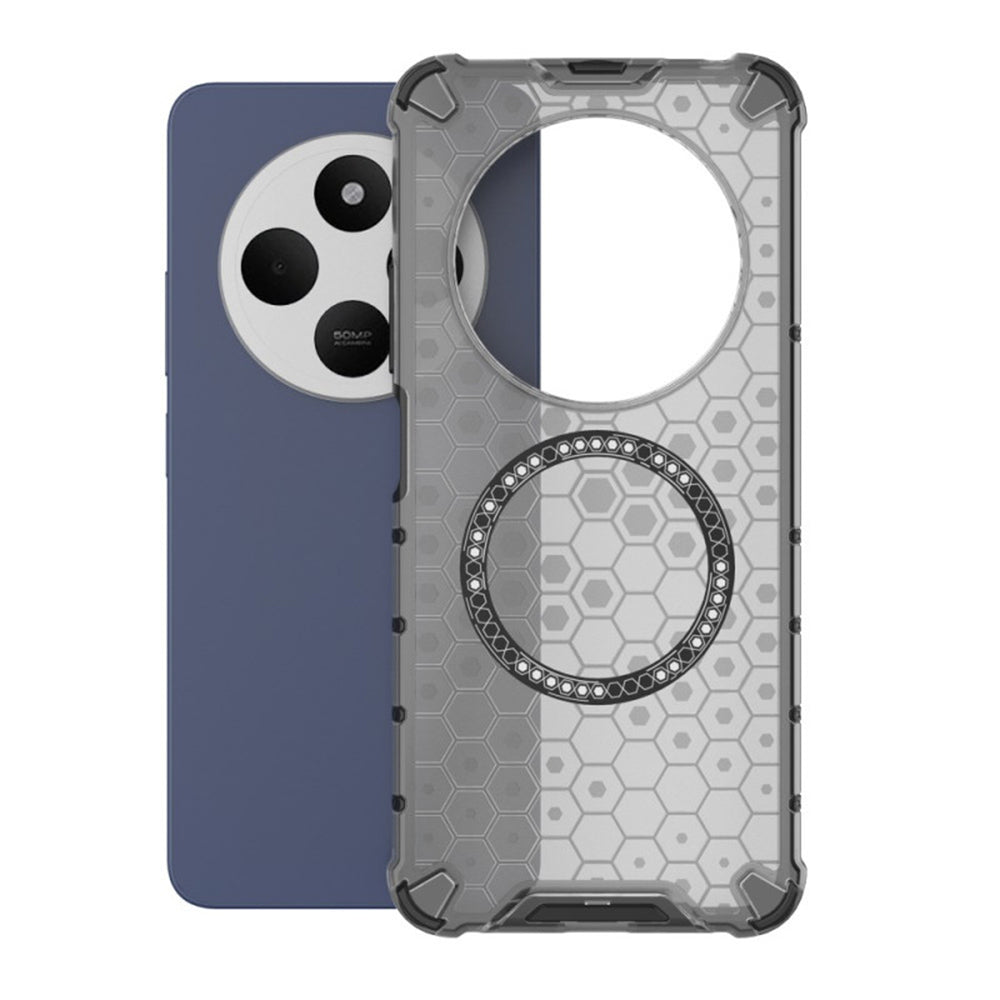 Θήκη MagSafe για Xiaomi Poco C75 / Redmi 14C, Techsuit, HoneyComb Shield, Μαύρη