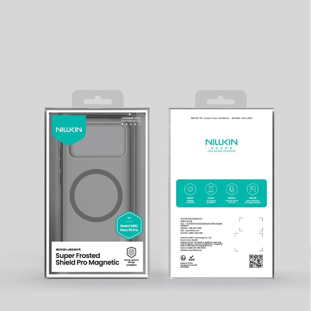 Θήκη MagSafe για Xiaomi Poco F8 Pro, Nillkin, Super Shield Pro, Μαύρη Διαφανής Ματ