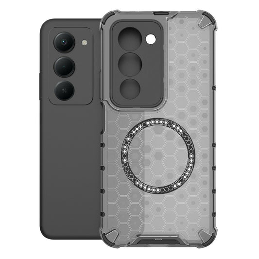 Θήκη MagSafe για Xiaomi Redmi 15 5G / 15 4G, Techsuit, HoneyComb Shield, Μαύρη