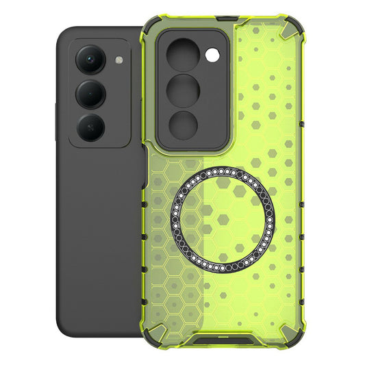 Θήκη MagSafe για Xiaomi Redmi 15 5G / 15 4G, Techsuit, HoneyComb Shield, Πράσινη