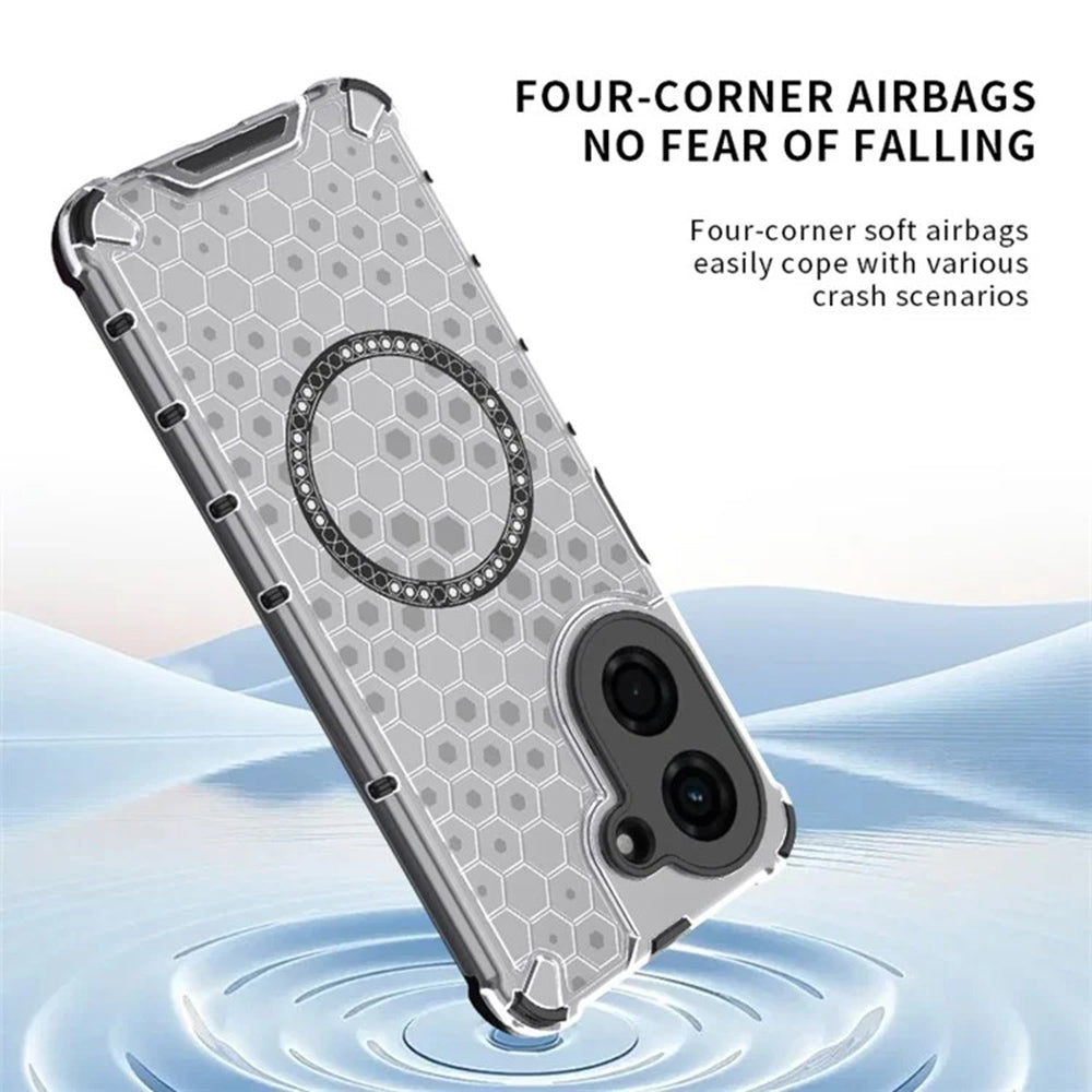 Θήκη MagSafe για Xiaomi Redmi A5 4G (Περιφερειακή), Techsuit, HoneyComb Shield, Λευκή