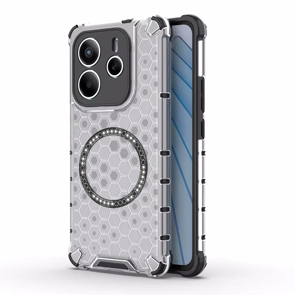 Θήκη MagSafe για Xiaomi Redmi Note 14 5G, Techsuit, HoneyComb Shield, Λευκό
