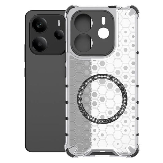 Θήκη MagSafe για Xiaomi Redmi Note 14 5G, Techsuit, HoneyComb Shield, Λευκό