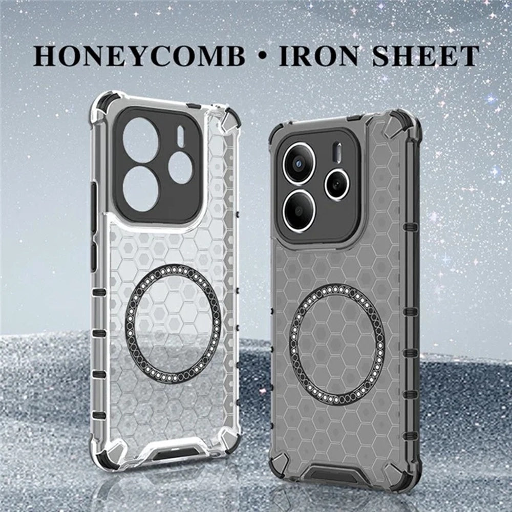 Θήκη MagSafe για Xiaomi Redmi Note 14 5G, Techsuit, HoneyComb Shield, Λευκό