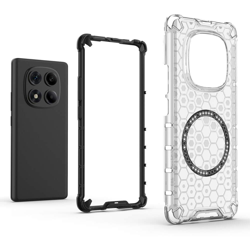 Θήκη MagSafe για Xiaomi Redmi Note 14 Pro 4G, Techsuit, HoneyComb Shield, Λευκό