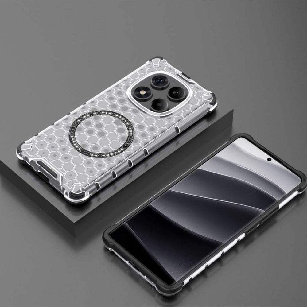 Θήκη MagSafe για Xiaomi Redmi Note 14 Pro 4G, Techsuit, HoneyComb Shield, Λευκό