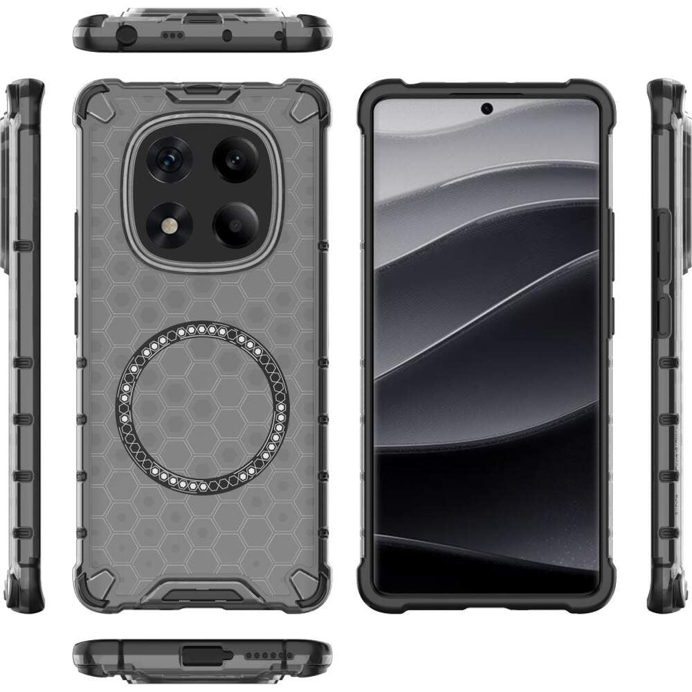 Θήκη MagSafe για Xiaomi Redmi Note 14 Pro+ 5G, Techsuit, HoneyComb Shield, Μαύρο