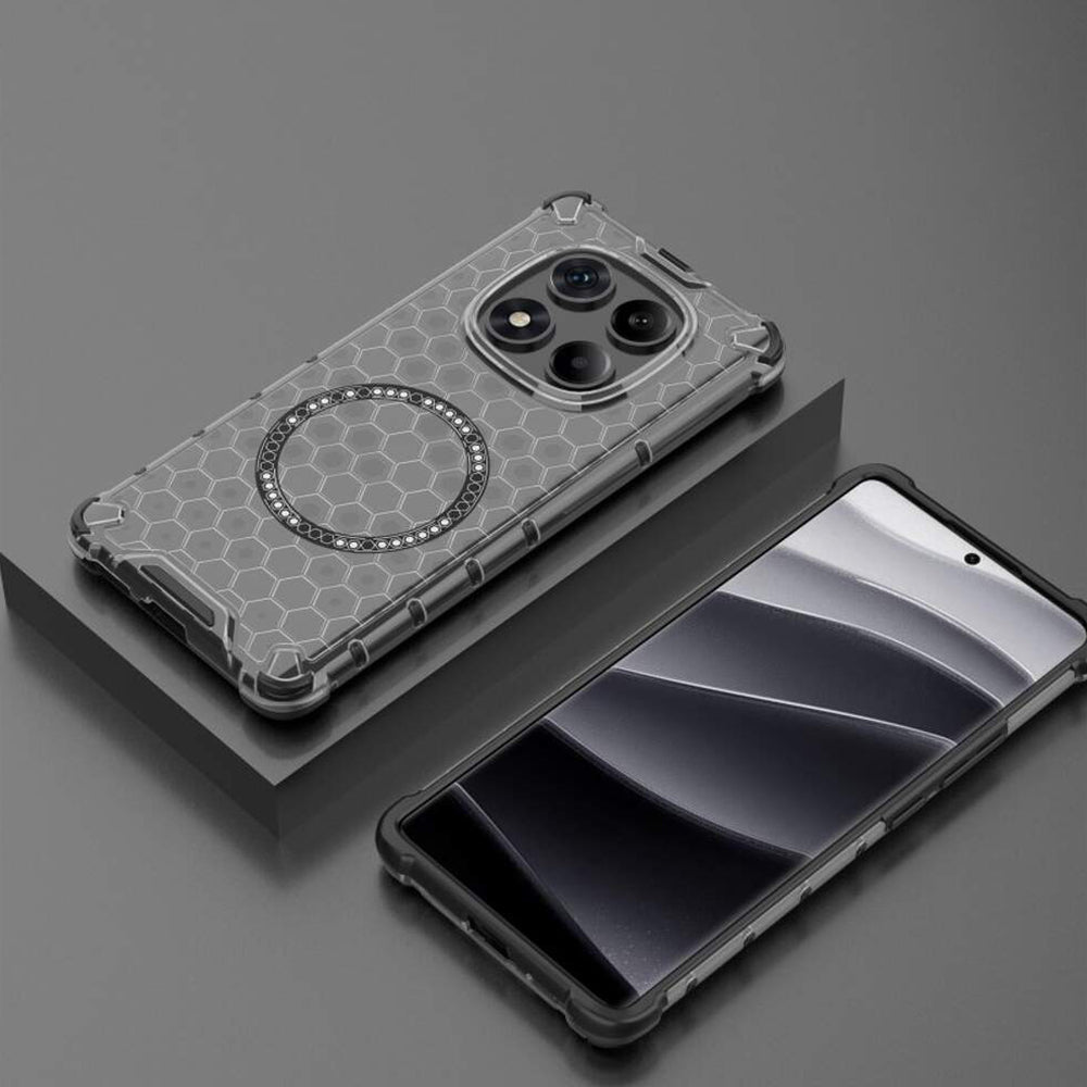 Θήκη MagSafe για Xiaomi Redmi Note 14 Pro+ 5G, Techsuit, HoneyComb Shield, Μαύρο
