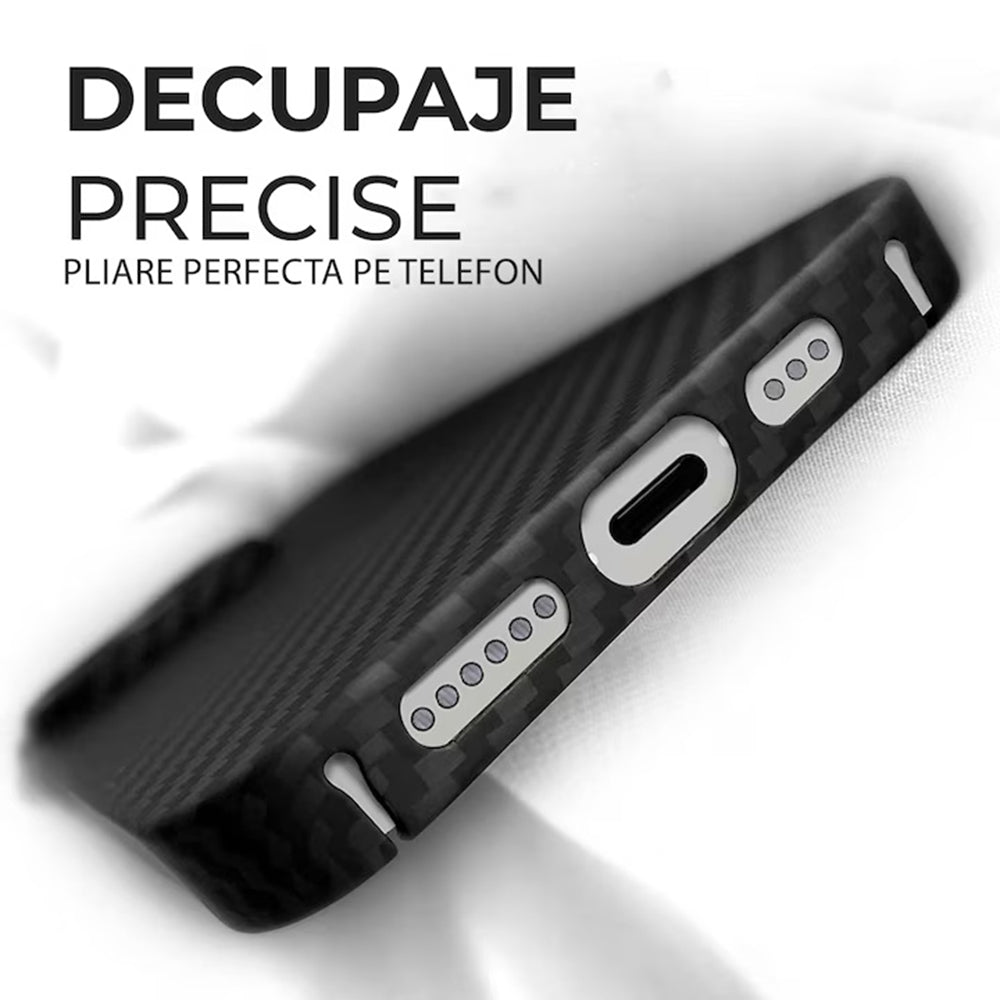 Θήκη MagSafe για Apple iPhone 17 Pro Max, Techsuit, Αραμιδική Ίνα, Μαύρη