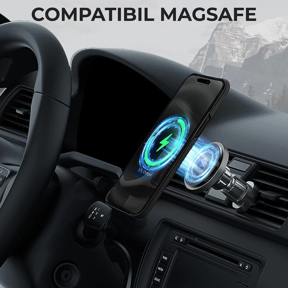 Θήκη MagSafe για Apple iPhone 17 Pro Max, Techsuit, Αραμιδική Ίνα, Μαύρη