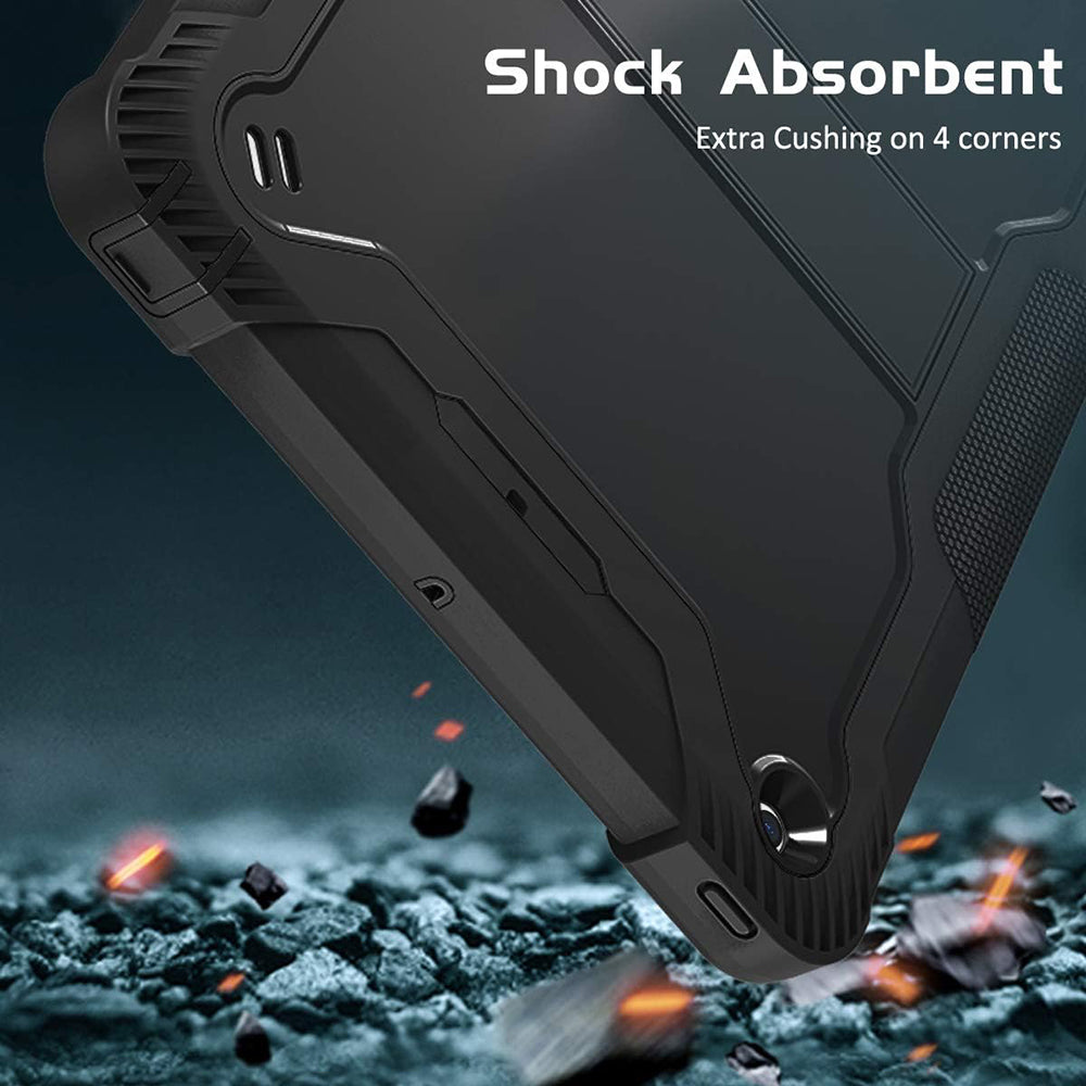 Θήκη για Apple iPad 9.7 (2018) / 9.7 (2017), Techsuit, Rugged TabShell, Μαύρη