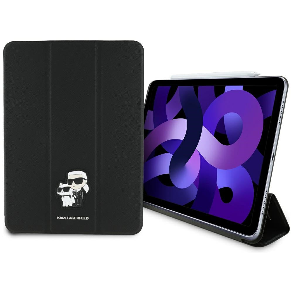 Θήκη για Apple iPad Air 11 (2026) / iPad Air 11 (2025) / Air 11 (2024), Karl Lagerfeld, Saffiano Karl & Choupette, Μαύρη