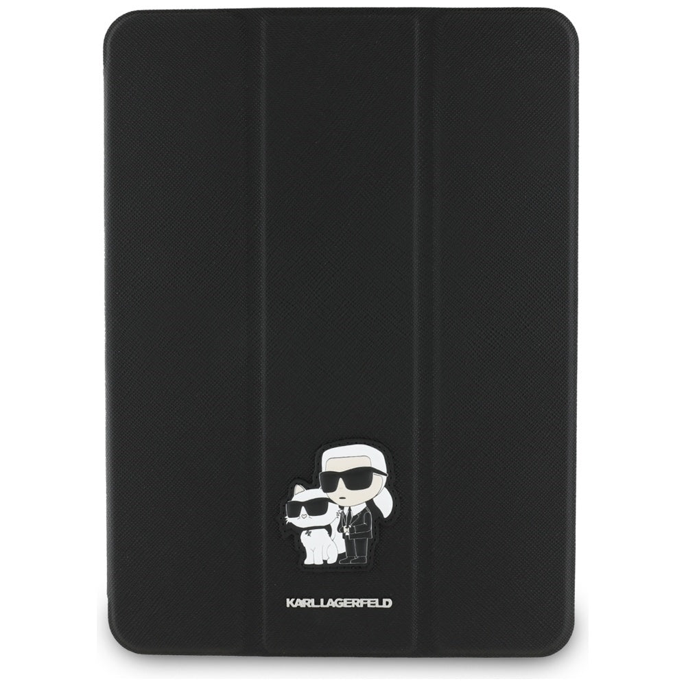 Θήκη για Apple iPad Air 11 (2026) / iPad Air 11 (2025) / Air 11 (2024), Karl Lagerfeld, Saffiano Karl & Choupette, Μαύρη
