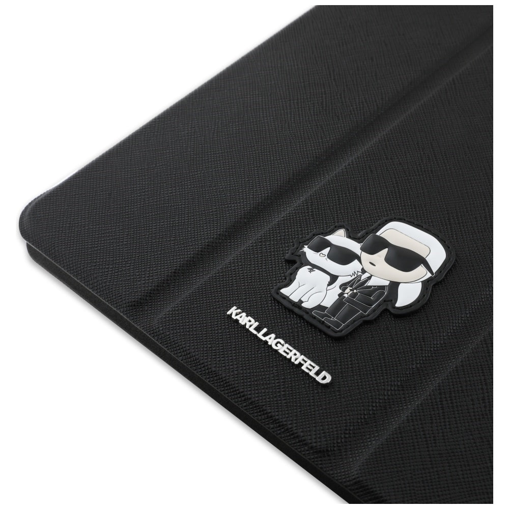 Θήκη για Apple iPad Air 11 (2026) / iPad Air 11 (2025) / Air 11 (2024), Karl Lagerfeld, Saffiano Karl & Choupette, Μαύρη