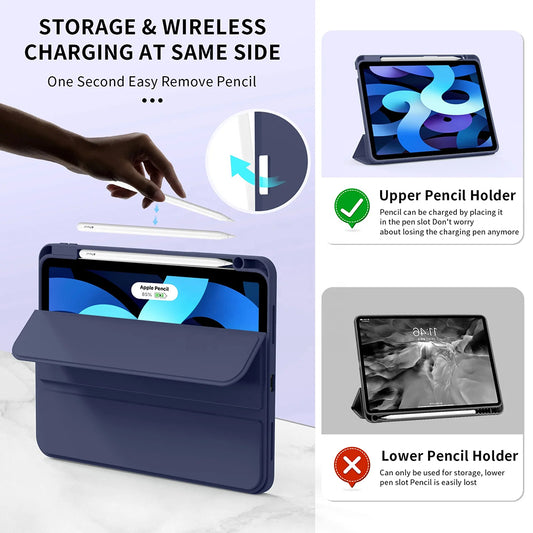 Θήκη για Apple iPad Air 11 (2026) / iPad Air 11 (2025) / Air 11 (2024), Techsuit, Flex Trifold, Γκρι