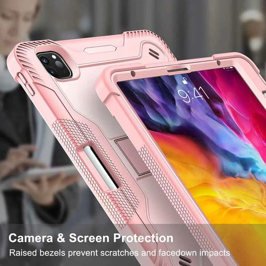 Θήκη για Apple iPad Pro 13 (2024), Techsuit, Rugged TabShell, Ροζ