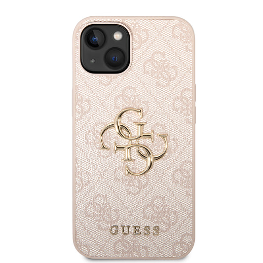Θήκη για Apple iPhone 14, Guess, 4G Metal Logo, Ροζ
