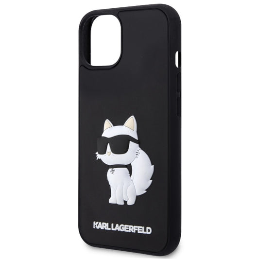 Θήκη για Apple iPhone 14 Plus, Karl Lagerfeld, 3D Rubber Choupette, Μαύρη