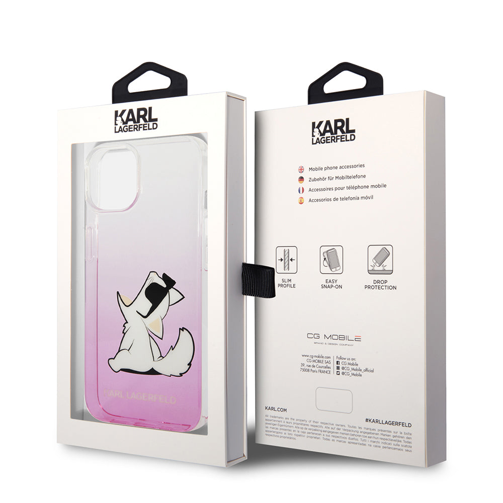 Θήκη για Apple iPhone 14 Plus, Karl Lagerfeld, Choupette Fun, Ροζ