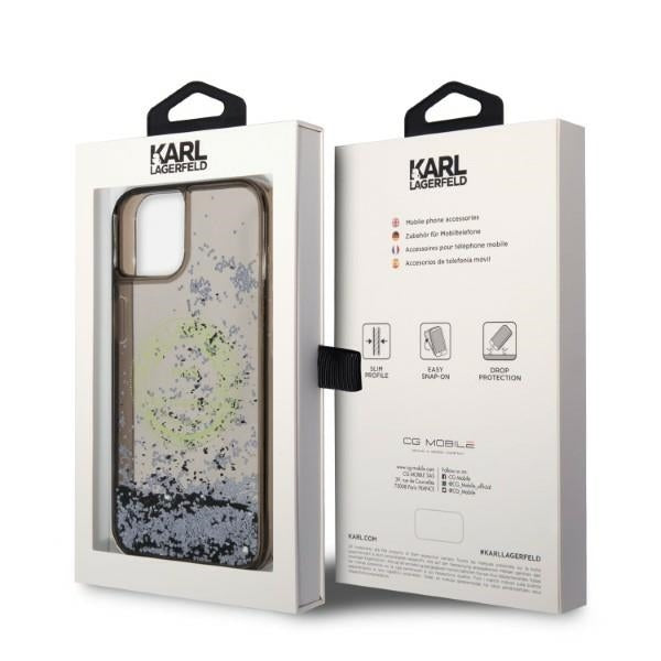 Θήκη για Apple iPhone 14 Plus, Karl Lagerfeld, Liquid Glitter RSG, Μαύρη