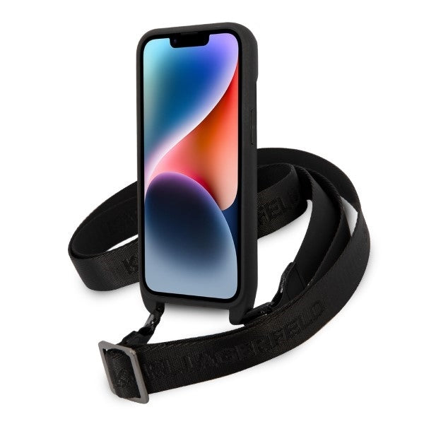 Θήκη για Apple iPhone 14 Plus, Karl Lagerfeld, Monogram Ikonik Karl, Λευκή
