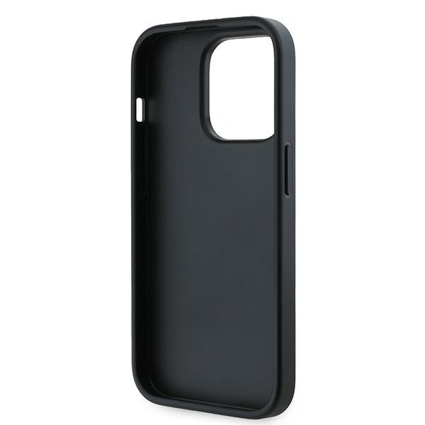 Θήκη για Apple iPhone 14 Pro, Karl Lagerfeld, Diagonal Quilted Script, Μαύρη